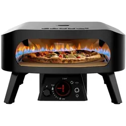 COZZE Gas-Pizzaofen 13" Rotate Black Edition - Genieße authentische Steinofenpizza mit dem COZZE Gas-Pizzaofen 13" Rotate Black Edition. Der rotierende Pizzastein und die hohe Temperatur von bis zu 600 °C garantieren perfekte Backergebnisse in nur 2 Minuten.