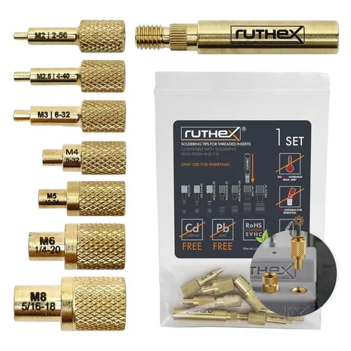 Ruthex Lötspitzen und Einschmelzhilfen Set (Lötspitze) (LOE-SET-011)