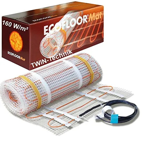 ESTEXO Fenix Ecofloor Fußbodenheizung 8 m² - Effiziente Heizmatte für Steinböden - ECOFLOOR Heizmatte 160 Watt/m² für schnelle Erwärmung und einfache Verlegung. Ideal für Renovierungen, nur 3 mm dick. Inklusive detaillierter Anleitung. Perfekt für angenehme Wärme im Zuhause.