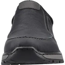 RIEKER Herren Slipper Gr. 45, schwarz, sportlich - Herren-Slipper aus Lederimitat mit herausnehmbarer Einlage für optimalen Tragekomfort und individuelle Anpassung.