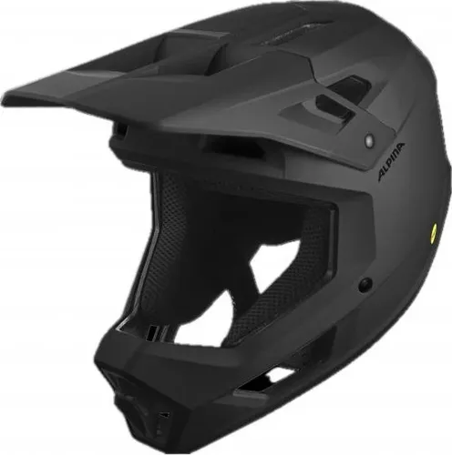 Alpina Pikes Mips Fahrradhelm 52-55CM schwarz - Robuster Fullface-Fahrradhelm mit innovativer MIPS-Technologie, ideal für sicheren Fahrspaß bei Abfahrten.