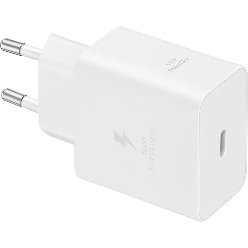 Samsung 45W PD Power Adapter Kabel weiß (EP-T4511XWEGEU) - USB Ladegerät mit 45W Power Delivery für schnelles Laden und kompakte Bauweise, ideal für unterwegs.