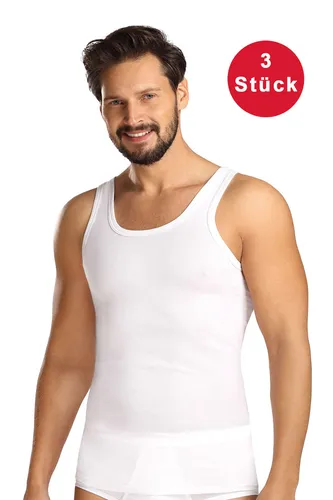 COMTE Herren Unterhemd 3er Pack ärmellos Tank Top Feinripp Gr.7/XL - Hochwertiges 3er Set ärmelloser Herrenunterhemden aus atmungsaktivem Feinripp, ideal für alle Jahreszeiten. Komfortable Baumwolle und Maschinenwäsche machen sie zum perfekten Begleiter.