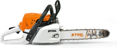 STIHL MS 251 Benzin Kettensäge 35cm/14" - Robuste Benzin-Kettensäge für die Brennholzernte, ausgestattet mit einem sparsamen 2-MIX-Motor und einer langlebigen .325-RM3-Sägekette für hohe Schnittleistung.