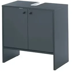 Mid.you Waschbeckenunterschrank Dunkelblau 60x60 cm - Moderne Waschbeckenunterschränke mit praktischem Stauraum hinter 2 Drehtüren. Puristisches Design in Dunkelblau, ideal für ein trendiges Badezimmer.