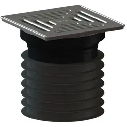 Dallmer Pronto Bodenablauf 120x120mm DN 100 – Hochwertiger Sanitärablauf - Sanitärinstallation, langlebig und zuverlässig für effizienten Wasserabfluss in Bädern und Duschen.