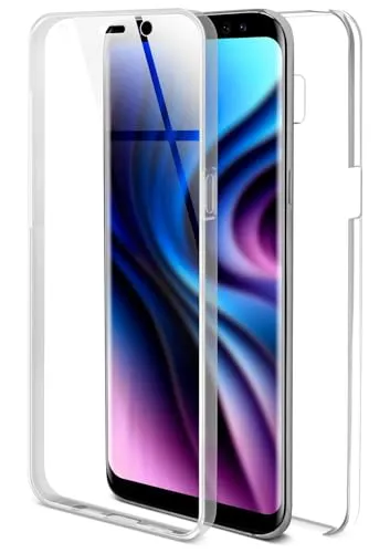 ONEFLOW Touch Case für Samsung Galaxy S8 Hülle 360 Grad Komplett Schutz beidseitig, Handyhülle mit Displayschutz, TPU Schutzhülle durchsichtig vorne und hinten stoßfest, Klar