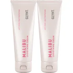 GLYNT MALIBU Smoothing Cream Duo (2 x 125 ml) - Haarstyling-Set mit glättender Anti-Frizz Creme und Hitzeschutz. Verleiht Glanz und Geschmeidigkeit für perfektes Föhnstyling. Umweltfreundliche Rezepturen mit botanischen Inhaltsstoffen.