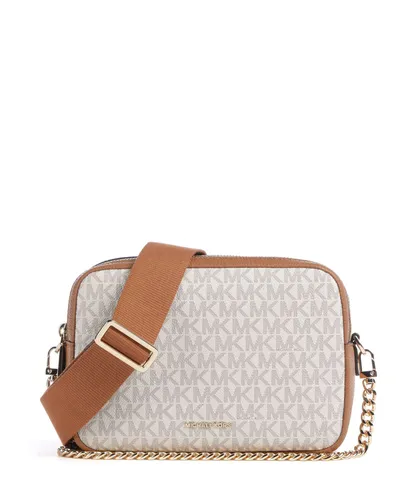 Michael Kors Bryant Medium Umhängetasche elfenbein/braun - Damen-Schultertaschen aus Canvas, stilvoll und perfekt für den Alltag mit elegantem Design und praktischen Fächern.