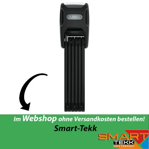 ABUS Bordo Alarm XPlus 6000KA/90 BK SH Alarm, Schwarz - Fahrradschloss mit integriertem Alarm, bietet zusätzlichen Diebstahlschutz durch 100 dB lauten Alarm und ist aus robustem Stahl gefertigt.
