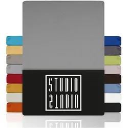 STUDIO Spannbettlaken Basic 200x200 cm - Bettlaken aus 100% gekämmter Baumwolle, OEKO-TEX 100 zertifiziert, mit rundum Gummizug für perfekten Sitz und Pflegeleichtigkeit bei 60°C Maschinenwäsche.