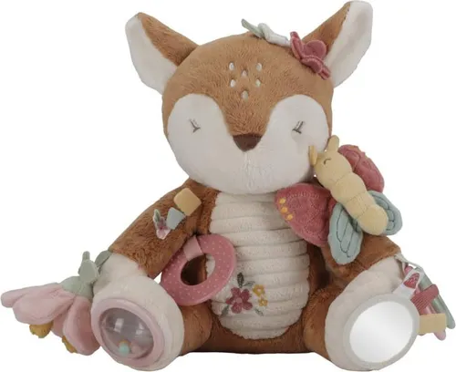 Little Dutch 9018 Activity Plüschtier REH - Fairy Garden (25 cm) - Kuscheliges Reh mit verschiedenen Aktivitäten, das die Sinne des Babys anregt. Ideal für die ersten Monate, aus 100% Polyester gefertigt und perfekt zum Spielen und Entdecken.