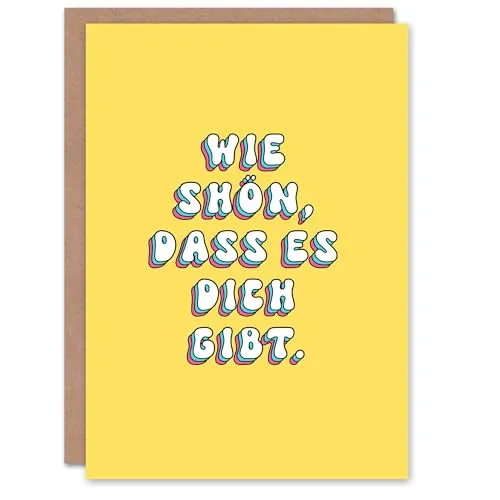 Artery8 Lustige Geburtstagskarte Wie Schön Dass Es Dich Gibt Kühn Gelb