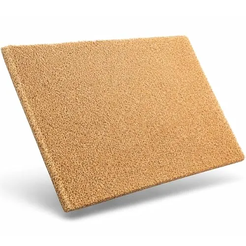 Entrando Fußmatte aus Kokosfaser 40x60 cm - rutschfest & strapazierfähig, dichter Flor, Vinylrücken, Schmutzaufnahme für Innen & überdachten Außenbereich, Haustür, Flur, Wohnung - Natur