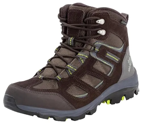 Jack Wolfskin Vojo 3 Texapore Mid - Wasserdichte Herren Wanderschuhe - Wanderschuhe für Herren, ideal für Tageswanderungen im Mittel- und Hochgebirge. Die TEXAPORE CORE-Membran sorgt für trockene Füße, während die trittsichere Sohle Sicherheit bei jedem Schritt bietet.