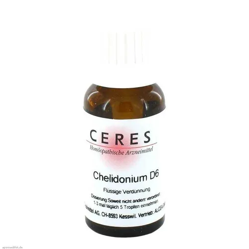 CERES Chelidonium D 6 Dilution Inhalt: 20 ml