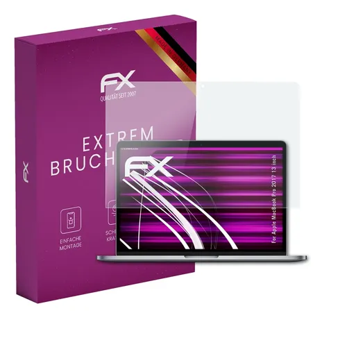 atFoliX Glasfolie für Apple MacBook Pro 2017 13 inch Panzerfolie 9H Schutzpanzer