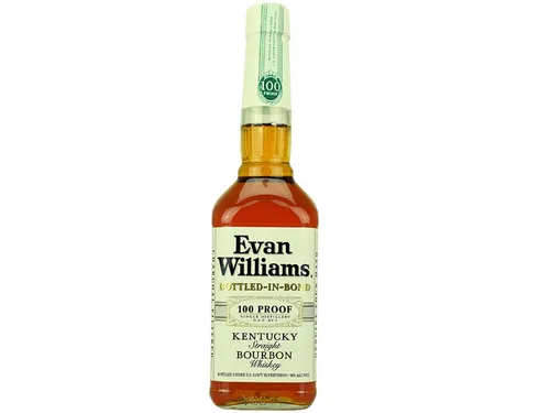 Evan Williams Bottled in Bond Whiskey 50% Vol. 0,7l - Whisky mit 50% Vol., nach strengen Vorschriften gereift und für seinen vollmundigen Geschmack bekannt, ideal für Genießer und Liebhaber hochwertiger Spirituosen.