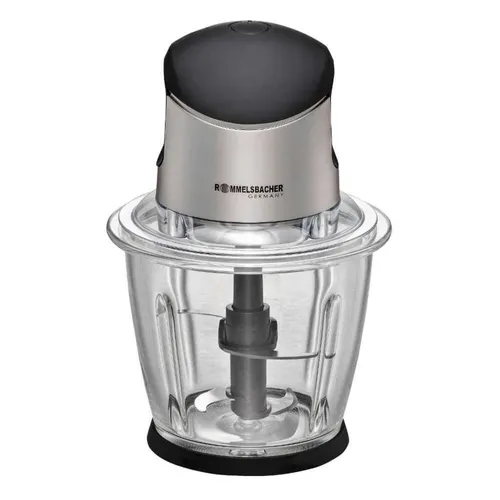ROMMELSBACHER Multi Zerkleinerer MZ 500 - 1,5L Glasbehälter, kraftvolles Edelstahlmesser und vibrationsarme Leistung für müheloses Zerkleinern