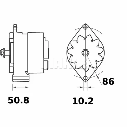 MAHLE MG 233 Lichtmaschine - Autoteile, zuverlässige Stromversorgung für Fahrzeuge mit langer Lebensdauer und einfacher Installation.