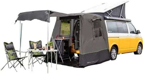 BERGER Tonale Rear Bus Heckzelt | Wohnmobil Vorzelt mit Stehhöhe - Zelte für zusätzlichen Wohnraum beim Camping, einfach zu montieren und wetterbeständig mit UV-Schutz 50+, ideal für spontane Ausflüge.