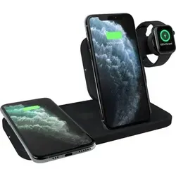 Logitech Powered 3-IN-1 DOCK - Kabelloses Ladedock für iPhone, AirPods, Apple Watch - Handy Ladegeräte: Elegantes 3-in-1 Dock für schnelles kabelloses Aufladen von iPhone, AirPods und Apple Watch – alles gleichzeitig und Qi-zertifiziert für maximale Sicherheit.