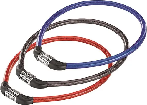Prophete 6140 4-Zahlen Kabelschloss 10mm - 55cm - Fahrradschlösser mit 4-Zahlen-Kombination für einfache Handhabung und Sicherheit. Ideal für den Alltag, schützt Ihr Fahrrad vor Diebstahl.