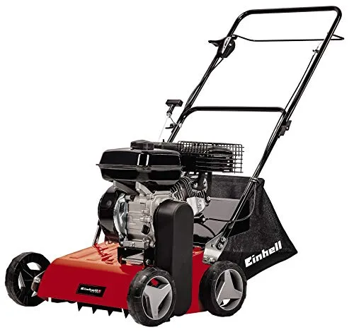 Einhell Benzin-Vertikutierer GC-SC 4240 P - Vertikutierer für Rasenflächen bis 1.200 m², leistungsstarker 4-Takt-Motor mit 18 Stahlmessern für effektive Bodenbearbeitung und unkrautfreien Rasen.