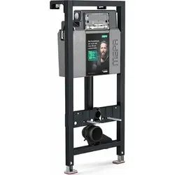 REHAU MEPA nextVIT WC-Element mit WW-Set Typ A31 - Vormontiertes WC-Element für wandhängende Toiletten, ideal für Trockenbaumontage. Mit pulverbeschichtetem Rahmen und höhenverstellbaren Fußstützen für eine einfache Installation.