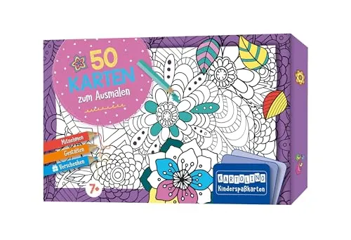 Karten zum Ausmalen - Kreative Muster: Mitnehmen, gestalten, verschenken (KARTOLINO Kinderspaßkarten) 50