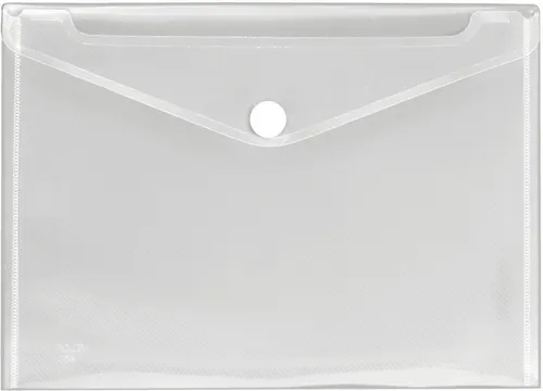 VELOFLEX Fächermappe Dokumententasche Crystal A4 (10 Stück) - Praktische A4 Dokumententaschen mit Klettverschluss. Robuste, transparente Hüllen im Streifenlook, ideal für die sichere Aufbewahrung von Unterlagen.