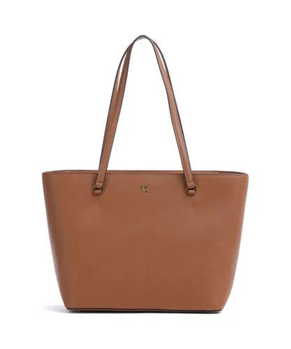 Lauren Ralph Lauren Karly Schultertasche Leder 26 cm braun - Elegante Handtasche mit geräumigem Hauptfach, zusätzlichem Reißverschlussfach und praktischen Organizers für Handy und Stifte – ideal für den Alltag oder besondere Anlässe.