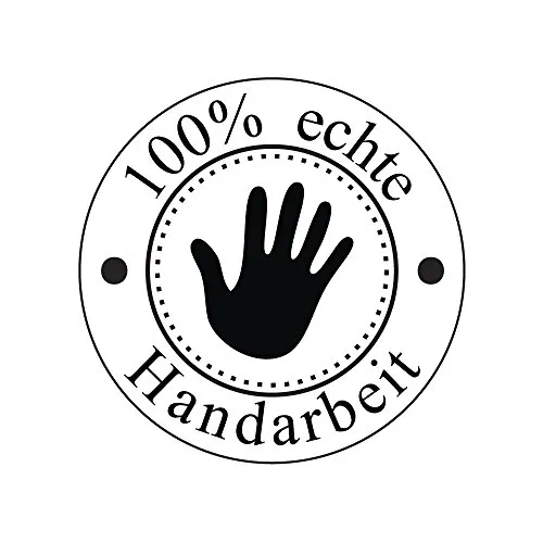 Rayher Stempel "Handarbeit", rund, 3 cm ø, Motivstempel Holz, Holzstempel, Butterer Stempel, Rundstempel, 28856000