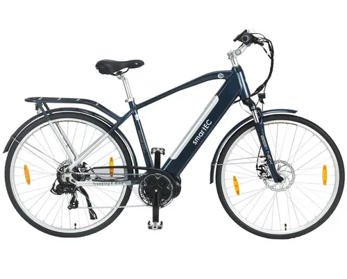 smartEC E-Bike Trekkingrad TrekX-MH 28 Zoll - E-Bike für Trekking mit 7-Gang Shimano Schaltung, 90 km Reichweite und 25 km/h Unterstützung – ideal für den Alltag und Ausflüge.