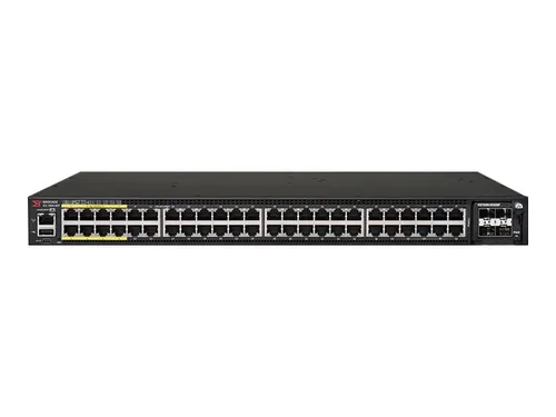 Brocade ICX7450-48P Switch II - 48-Port Gigabit Ethernet Switch mit PoE+, stapelbar und energieeffizient. Ideal für professionelle Netzwerklösungen mit hoher Leistung und Flexibilität.
