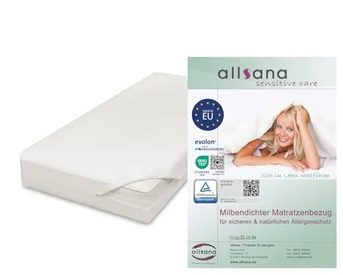 Allsana Allergiker Matratzenbezug 70x140x12 cm (Kinder) | Allergie Bettwäsche | Anti Milben Encasing | Milbenschutz für Hausstauballergiker | Zwischenbezug für die Matratze | TÜV geprüft