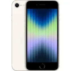 Apple iPhone SE 128 GB - Kompaktes 5G Smartphone in Weiß - Kompaktes Mobiltelefon mit 12 MP Kamera und 128 GB Speicher. Der leistungsstarke A15 Chip sorgt für schnelle Leistung und lange Akkulaufzeit. Ideal für Multimedia und Gaming.