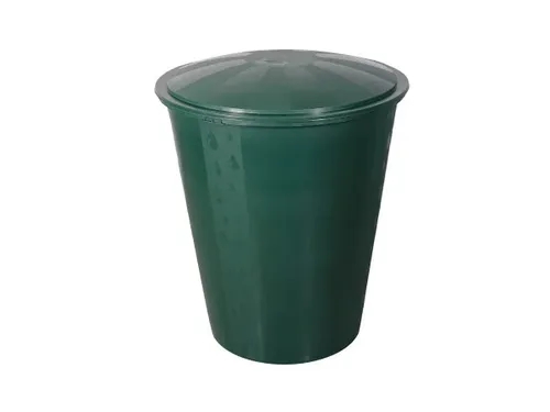 TrendLine Regentonne 300 L grün mit Deckel und Hahn - Wasserspeicher & Regentonnen - Praktische Regentonne mit 300 L Fassungsvermögen, ideal zur umweltfreundlichen Regenwassernutzung und Gartenbewässerung.