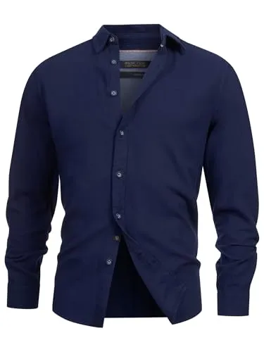 Indicode Langarmhemd Herren INGilman – Elegantes Herrenhemd aus 100 % Baumwolle - Das Indicode Langarmhemd INGilman bietet höchsten Tragekomfort durch 100 % Baumwolle. Mit Kentkragen und Regular Fit ist es ideal für Freizeit- und Businesslooks.