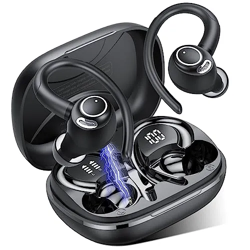 Jesebang Bluetooth Kopfhörer Sport – Kabellos mit 40 Std Spielzeit - Erleben Sie beeindruckenden Sound und Komfort mit den Jesebang Bluetooth Kopfhörern. Ideal für Sport, mit IP7 Wasserschutz und ergonomischem Design für besten Halt. Genießen Sie bis zu 40 Stunden Spielzeit für ununterbrochene Musik.