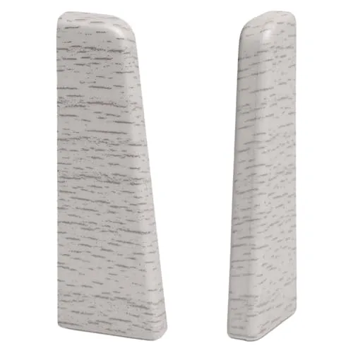 KGM Endstücke für Sockelleiste MEGA-Profil (20 x 58 mm) Eiche hell - Maße: 20 x 58 mm - 2 Stück
