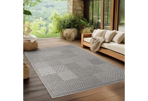 Ayyildiz Teppiche Outdoorteppich IBIZA 1902, rechteckig, Höhe: 5 mm, Läufer, In und Outdoor, Sisaloptik, Wohnzimmer, Aussenbereich