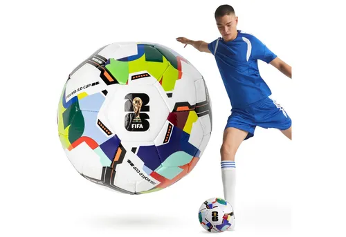 FIFA Fußball World Cup 2026, Größe 5, offizielles Lizenzprodukt - Der offizielle FIFA World Cup 2026 Fußball in Größe 5 ist das ideale Fan-Accessoire. Strapazierfähig und mit auffälliger Grafik, perfekt für Training und Freizeitspiele.