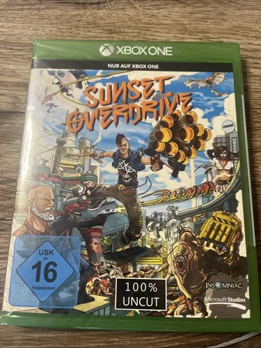 Sunset Overdrive für Xbox One - Neu und versiegelt - Action & Abenteuer-Spiel für Xbox One, bietet ein einzigartiges, dynamisches Gameplay in einer offenen Welt voller verrückter Kreaturen und Farben.