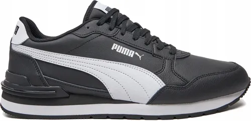 PUMA Unisex ST Runner v4 L Sneaker - Schwarz Weiß, 44 EU - Herren-Sneaker mit verantwortungsvoll hergestelltem Leder, zeitlosem Design und SoftFoam+ Einlegesohle für optimalen Komfort bei jedem Schritt.