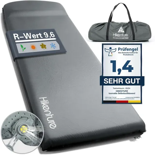 Selbstaufblasende Isomatte 8CM - Dunkelgrau - Isomatten für Camping und Outdoor, bietet hohen Komfort mit 8 cm Schaumstoff für erholsamen Schlaf in der Natur.