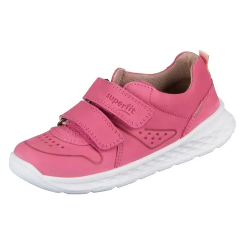 Superfit Mädchen Breeze Sneaker in Rosa/Orange - Sneaker für Mädchen mit hochwertigem Leder, flacher Sohle und praktischem Klettverschluss für einfaches An- und Ausziehen.