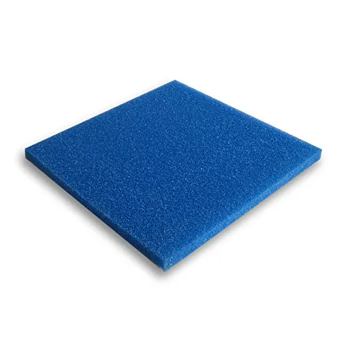 Wiltec Filtermatte Schaumstoff 50 x 50 x 3 cm grobe Porung 10 ppi für Teichfilter Aquarienfilter Aquarium Filter Außenfilter Wasser