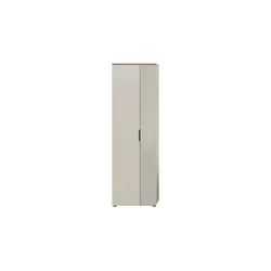 Garderobenschrank Slide 60x195x36 cm - xonox.home in Kaschmir und Evoke Oak - Moderne Garderobe: Der xonox.home Garderobenschrank Slide bietet 2 Türen, 4 Einlegeböden und nachhaltige Materialien. Ideal für Flure und Eingangsbereiche, pflegeleicht und zeitlos im Design.