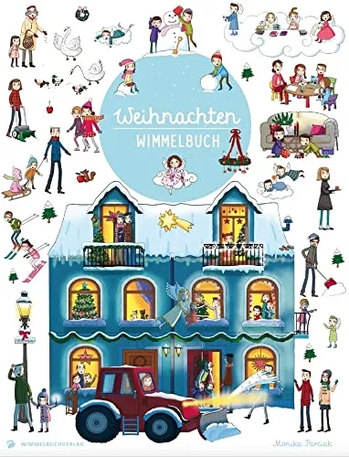 Wimmelbuch Weihnachten: Kinderbücher ab 2 Jahre - Advent & Weihnachten Geschenkbücher, interaktives Wimmelbuch fördert die Sprachentwicklung und die Fantasie von Kleinkindern.